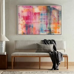 L ART "TRANSIENT COLOR" GOLD EMBELLISHED CANVAS ART Wall Art