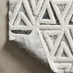 LOLOI TRIA RUG: WHITE, INK BLUE, SLATE