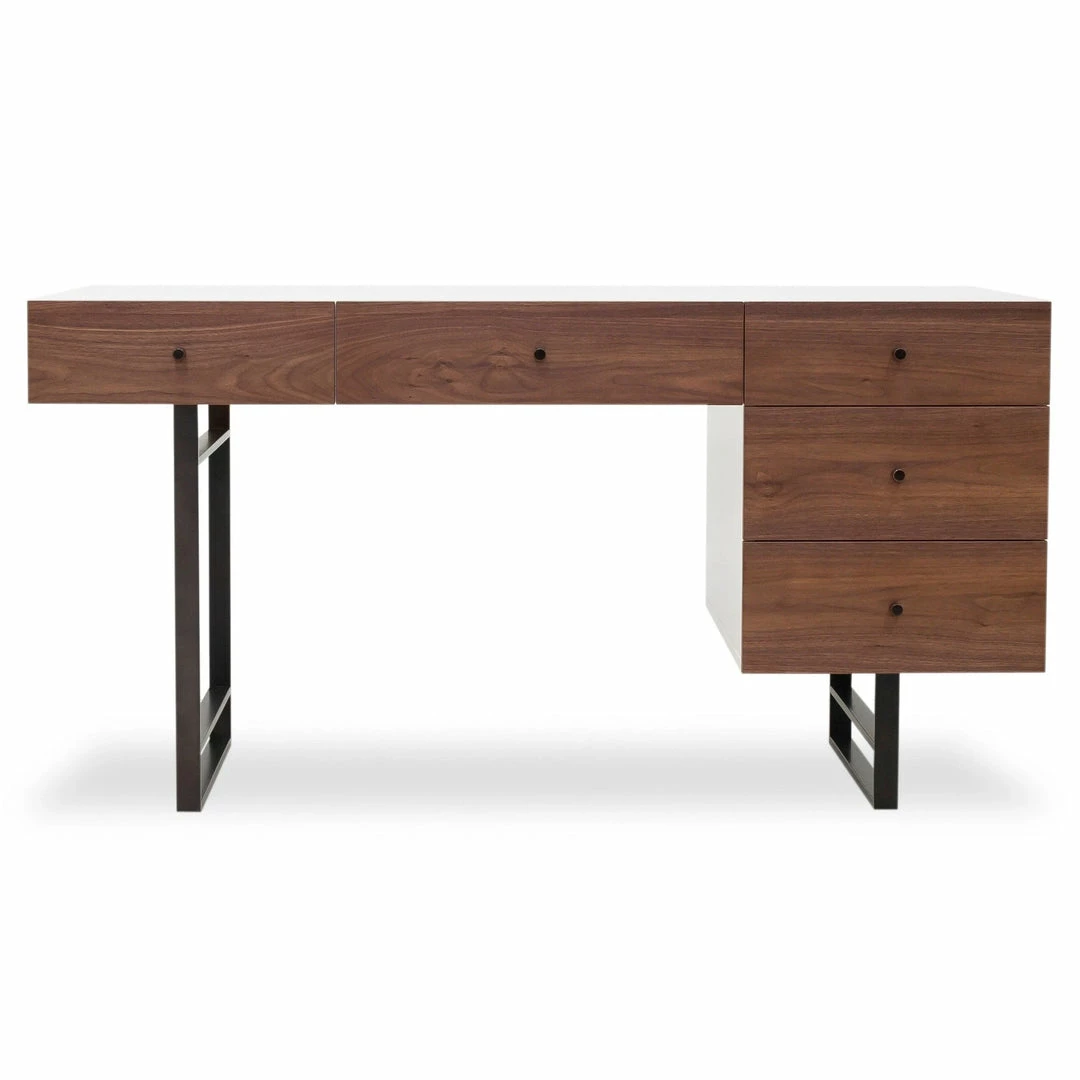 Budget π FOUR HANDS TUCKER WALNUT + WHITE LACQUER DESK Furniture β€οΈ 1 FOUR HANDS TUCKER WALNUT + WHITE LACQUER DESK Furniture