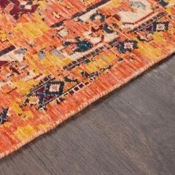 SURYA HUSINA WOOL RUG: ORANGE, SAFFRON MULTI
