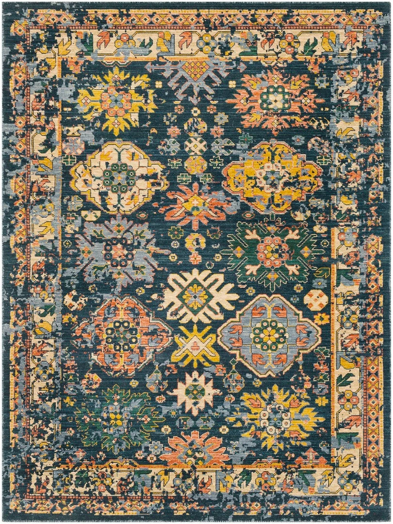 Buy π₯ SURYA HUSINA WOOL RUG: NAVY, SAFFRON MULTI π 1 SURYA HUSINA WOOL RUG: NAVY, SAFFRON MULTI