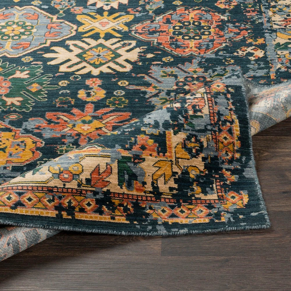 Buy π₯ SURYA HUSINA WOOL RUG: NAVY, SAFFRON MULTI π 2 SURYA HUSINA WOOL RUG: NAVY, SAFFRON MULTI