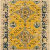 SURYA MAGDA WOOL RUG: SAFFRON, NAVY MULTI