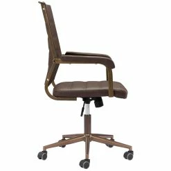 Best Pirce โญ ZUO UNION VINTAGE BROWN DESK CHAIR Office ๐คฉ 11 ZUO UNION VINTAGE BROWN DESK CHAIR Office