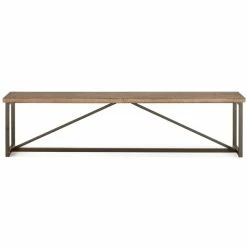 MOES UPCYCLED PINE DINING BENCH Furniture