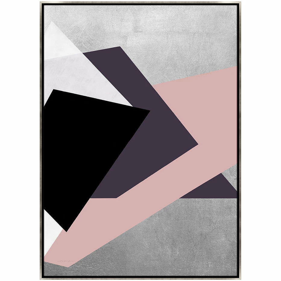 Brand new ๐ L ART "URBAN JUXTAPOSITION PINK II" METALLIC SILVER CANVAS ART Wall Art ๐ 1 L ART "URBAN JUXTAPOSITION PINK II" METALLIC SILVER CANVAS ART Wall Art