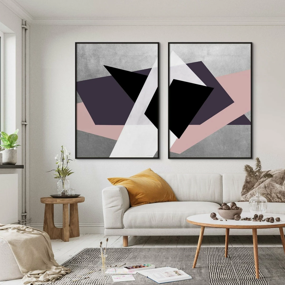 Cheapest ๐ L ART "URBAN JUXTAPOSITION PINK I" METALLIC SILVER CANVAS ART ๐ 2 L ART "URBAN JUXTAPOSITION PINK I" METALLIC SILVER CANVAS ART