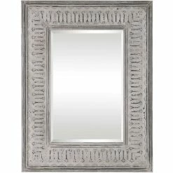UTTERMOST Mirrors COZETTE AGED WHITE EMBOSSED MIRROR