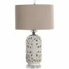 UTTERMOST DAHLINA ANTIQUE WHITE CERAMIC LAMP Lighting