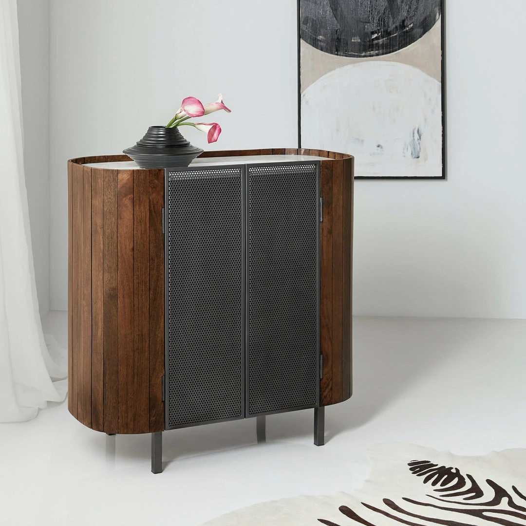 Flash Sale 🎉 HOOKER VANCOUVER PILL SHAPED CABINET 👏 3 HOOKER VANCOUVER PILL SHAPED CABINET