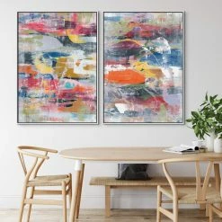 L ART Wall Art "VARIETAL COLORS IN MOTION II" CANVAS ART