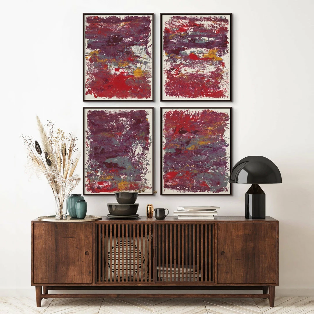 Wholesale 🥰 L ART Wall Art "VELOURS VIOLET" CANVAS ART SERIES 🤩 2 L ART Wall Art "VELOURS VIOLET" CANVAS ART SERIES