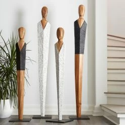 PHILLIPS COLLECTION VESTED MALE FLOOR SCULPTURES: BLACK Pillows + Decor