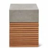 URBIA KUBA CONCRETE + TEAK STOOL Living Room