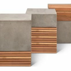 Best reviews of 🎉 URBIA Living Room KOFI CONCRETE + TEAK STOOL 👏 16 URBIA Living Room KOFI CONCRETE + TEAK STOOL