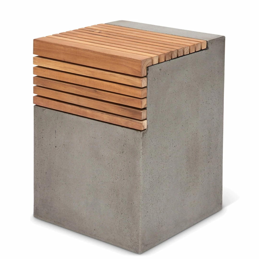 Best reviews of 🎉 URBIA Living Room KOFI CONCRETE + TEAK STOOL 👏 2 URBIA Living Room KOFI CONCRETE + TEAK STOOL