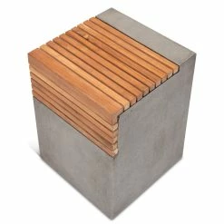 Best reviews of 🎉 URBIA Living Room KOFI CONCRETE + TEAK STOOL 👏 12 URBIA Living Room KOFI CONCRETE + TEAK STOOL