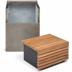 Best reviews of 🎉 URBIA Living Room KOFI CONCRETE + TEAK STOOL 👏 13 URBIA Living Room KOFI CONCRETE + TEAK STOOL