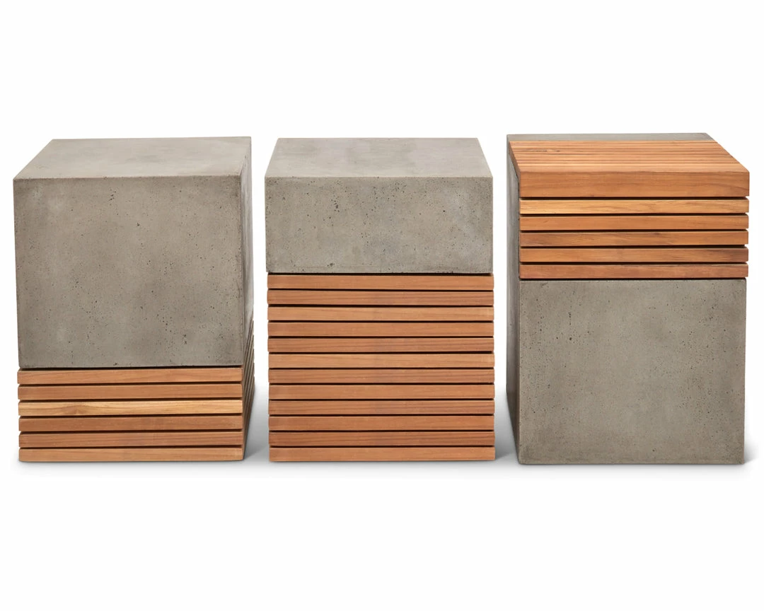 Best reviews of 🎉 URBIA Living Room KOFI CONCRETE + TEAK STOOL 👏 9 URBIA Living Room KOFI CONCRETE + TEAK STOOL