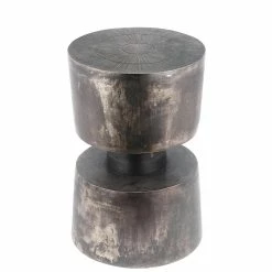 MOES VICTOR ANTIQUE NICKEL ALUMINUM ACCENT TABLE