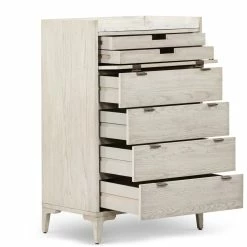 FOUR HANDS VIGGO VINTAGE WHITE OAK TALL CHEST