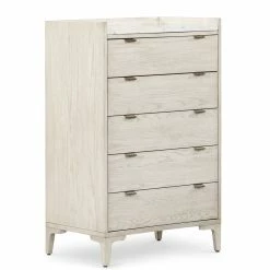 FOUR HANDS VIGGO VINTAGE WHITE OAK TALL CHEST