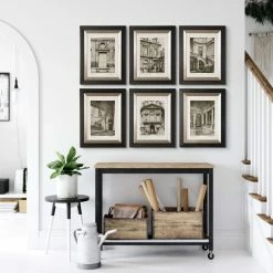 UTTERMOST "VINTAGE PARIS SCENES" GLASS FRAMED PRINTS | SET OF 6 Wall Art