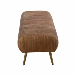 MOES Furniture VINTAGE SADDLE LEATHER BEDROOM BENCH