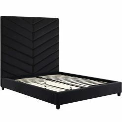 TOV Furniture VIVI BLACK VELVET BED