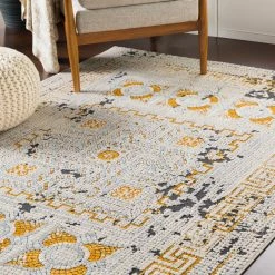 Best Sale ๐ฅ SURYA NIKOLOS RUG: YELLOW, ICE BLUE, BLACK ๐ 11 SURYA NIKOLOS RUG: YELLOW, ICE BLUE, BLACK