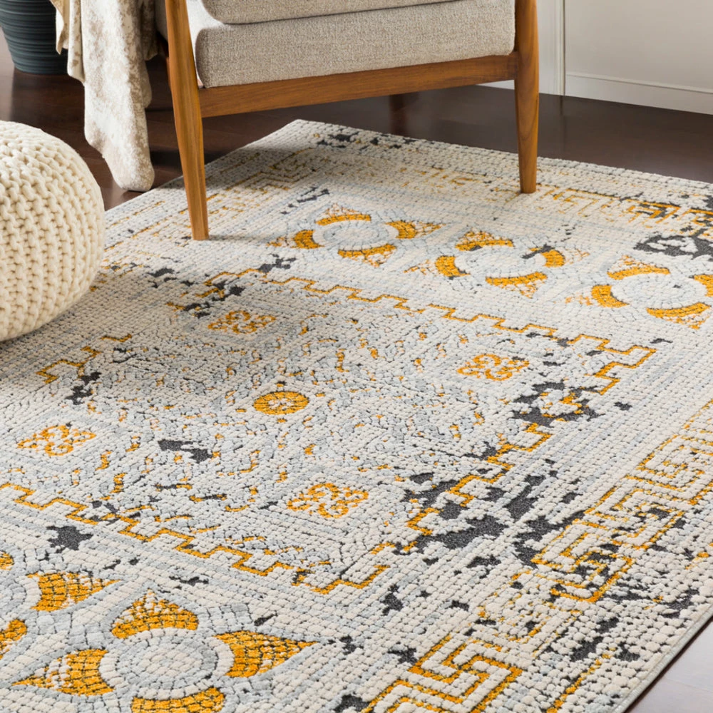 Best Sale ๐ฅ SURYA NIKOLOS RUG: YELLOW, ICE BLUE, BLACK ๐ 6 SURYA NIKOLOS RUG: YELLOW, ICE BLUE, BLACK