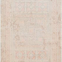 SURYA NIKOLOS RUG: DUSTY ROSE, SILVER, KHAKI