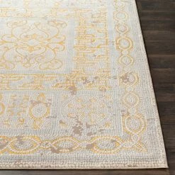 SURYA NICHELLE RUG: YELLOW, ICE BLUE, BEIGE