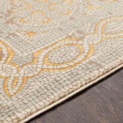 SURYA NICHELLE RUG: YELLOW, ICE BLUE, BEIGE