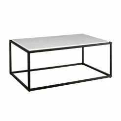UTTERMOST VOLA WHITE MARBLE TOP COFFEE TABLE Furniture