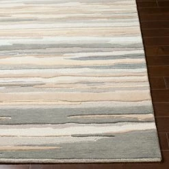 SURYA TEXTURED HORIZON WOOL RUG: SANDSTONE