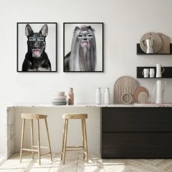 L ART Wall Art "WEIRD DOG" CANVAS ART