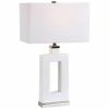 UTTERMOST WHITE OPEN RECTANGULAR CERAMIC LAMP