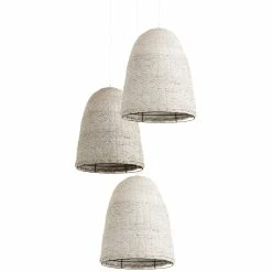 CYAN Lighting WHITE HAND WOVEN SEAGRASS PENDANT