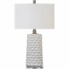 UTTERMOST Lighting WHITE HONEYCOMB CERAMIC OVAL LAMP