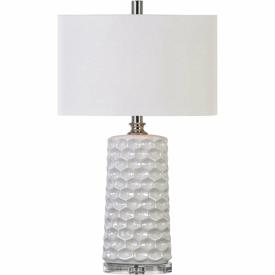 Flash Sale π― UTTERMOST Lighting WHITE HONEYCOMB CERAMIC OVAL LAMP β€οΈ 1 UTTERMOST Lighting WHITE HONEYCOMB CERAMIC OVAL LAMP