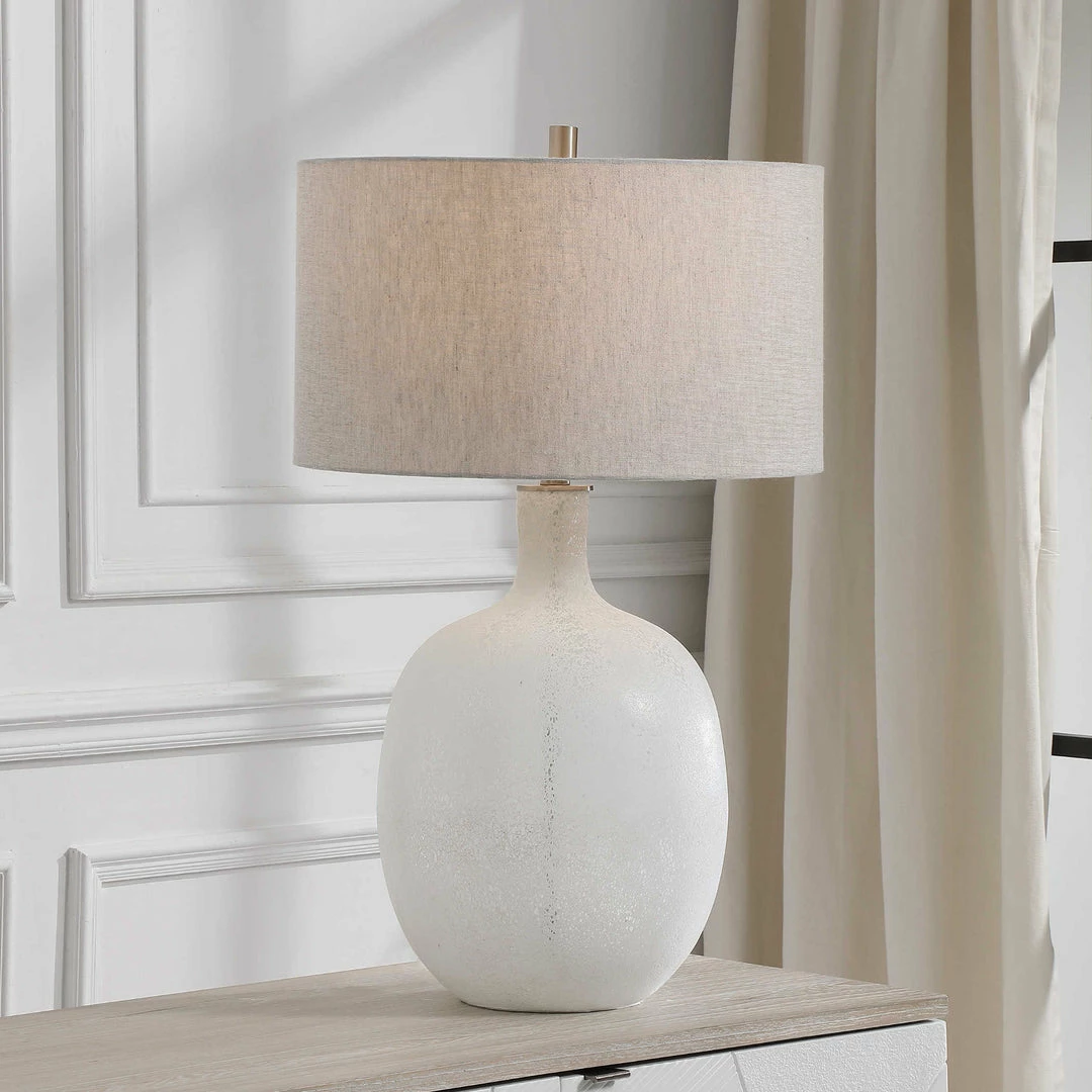 Promo โค๏ธ UTTERMOST Lighting WHITEOUT MOTTLED GLASS TABLE LAMP ๐ 2 UTTERMOST Lighting WHITEOUT MOTTLED GLASS TABLE LAMP