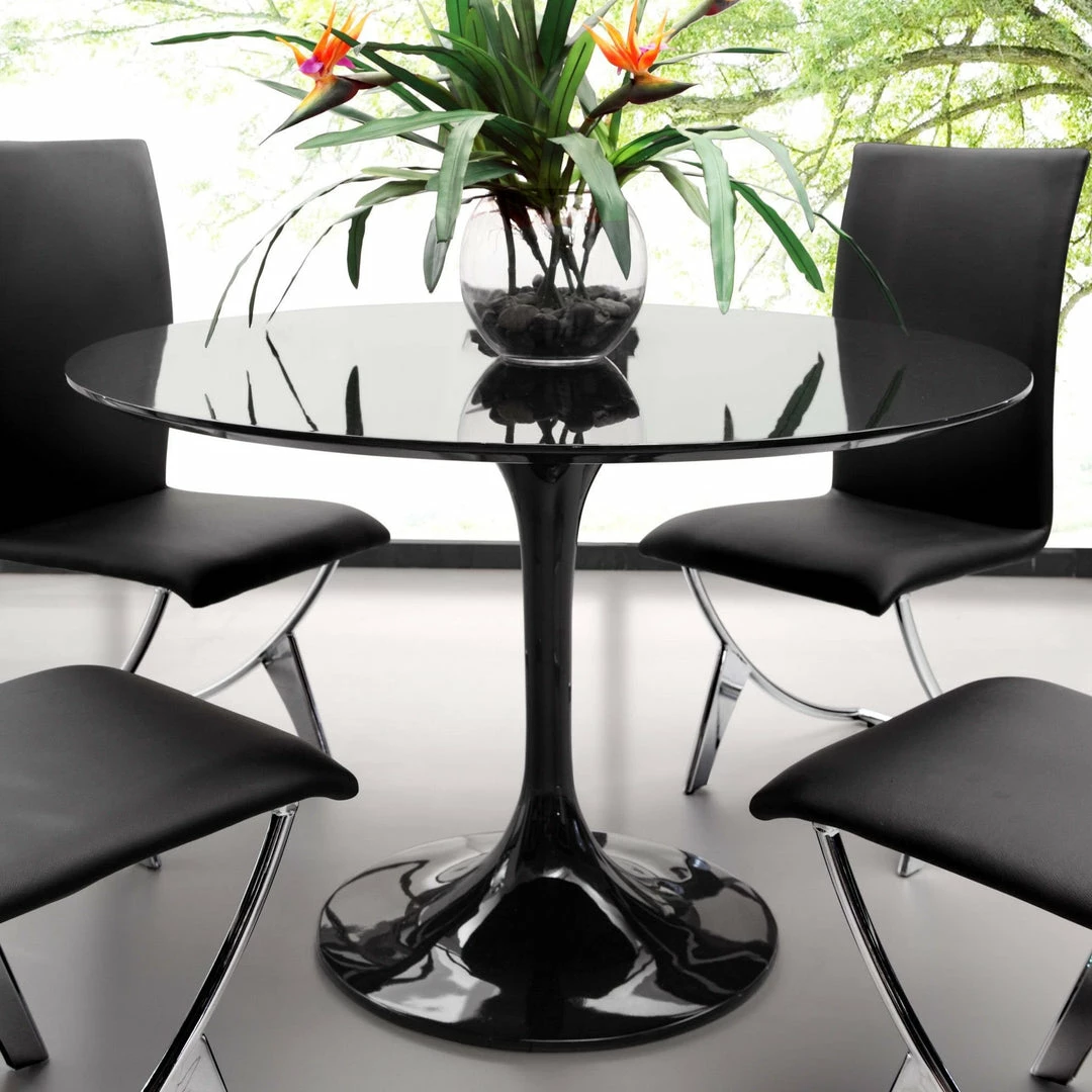 Best deal ๐ฅ ZUO WILCO 47"RD DINING TABLE: GLOSS BLACK โ 2 ZUO WILCO 47"RD DINING TABLE: GLOSS BLACK