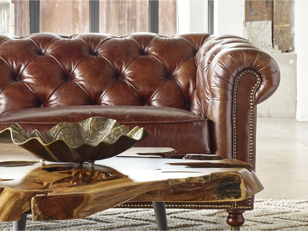 New ๐ฏ MOES Living Room WINDSOR VINTAGE LEATHER CHESTERFIELD SOFA ๐งจ 4 MOES Living Room WINDSOR VINTAGE LEATHER CHESTERFIELD SOFA