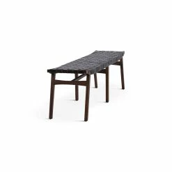 DOVETAIL CAMILA BENCH: BLACK + DARK TEAK Furniture