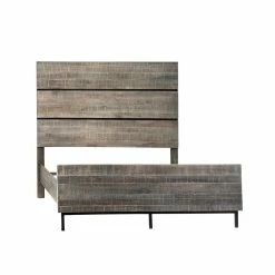 Outlet 𧨠DOVETAIL WREN RUSTIC OAK QUEEN PANEL BED Bedroom ⨠9 DOVETAIL WREN RUSTIC OAK QUEEN PANEL BED Bedroom