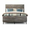DOVETAIL WREN RUSTIC OAK QUEEN PANEL BED Bedroom