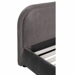 MOES Furniture YOKO CHARCOAL VELVET UPHOLSTERED BED