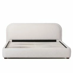 MOES YOKO KNOLL NATURAL BOUCLÉ UPHOLSTERED BED