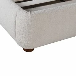 MOES YOKO KNOLL NATURAL BOUCLÉ UPHOLSTERED BED